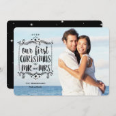 初めてのクリスマス:Mr.Mr.Mrs.Holiday Photo Card シーズンカード (正面/裏面)