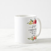 初めてのクリスマス: Mr&Mrsフローラ·コーヒー·マグ コーヒーマグカップ (正面右)