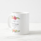 初めてのクリスマス: Mr&Mrsフローラ·コーヒー·マグ コーヒーマグカップ (正面左)