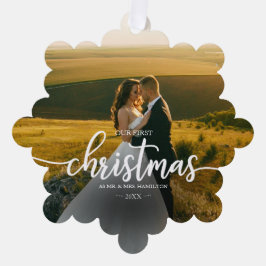 初めてのクリスマス Mr & Mrs オーナメント カード
