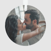 初めてのクリスマス: Mr. & Mrs. カスタム Photo & Name オーナメント (裏面)