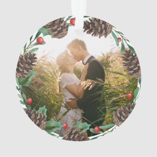 初めてのクリスマス| Mr & Mrs|ピネコーンリース オーナメント (裏面)