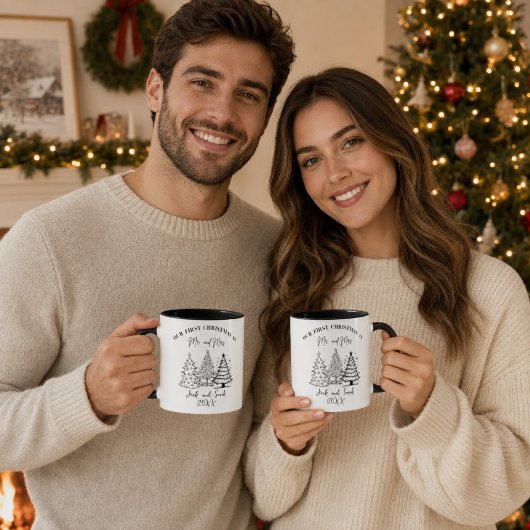 初めてのクリスマス Mr. & Mrs. マグカップ