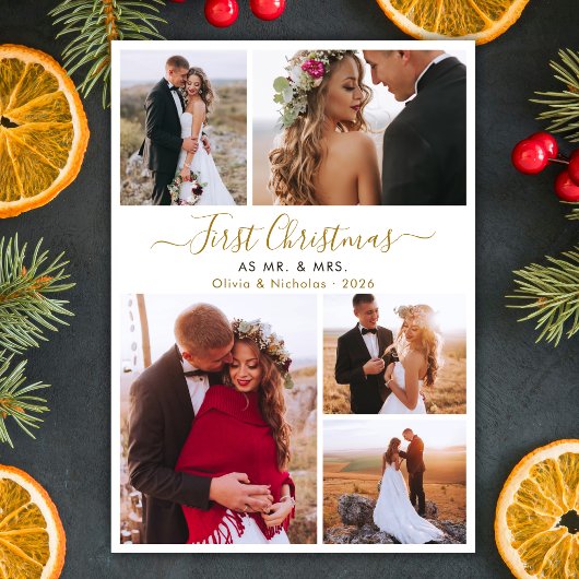 初めてのクリスマス Mr&Mrs 5枚の写真 クリスマス