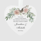 初めてのクリスマス:Mr. & Mrs. Pink Roses オーナメント (裏面)