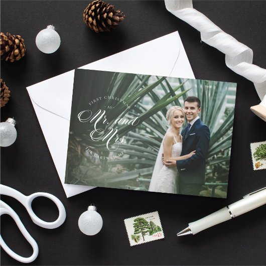 初めてのクリスマスasミセス・ホリデー・フォト・カード シーズンカード