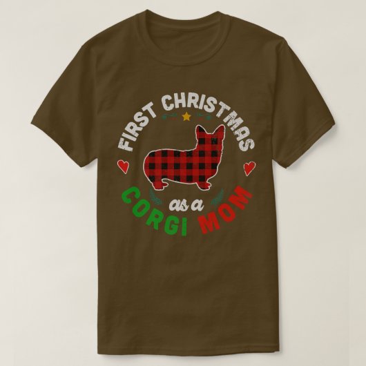 初めてのクリスマスAs A Corgi Mom-948 Tシャツ (デザイン正面)