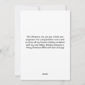 初めてのクリスマスAs Big Brother写真 シーズンカード (裏面)