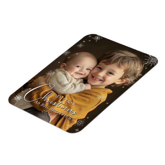 初めてのクリスマスAs Big Brother写真 マグネット (左側)