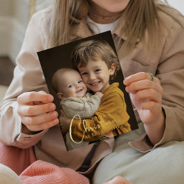 初めてのクリスマスAs Big Brother写真 箔シーズンカード