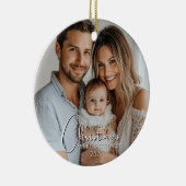 初めてのクリスマスAs Mommy And Daddyフォトカスタムページ セラミックオーナメント (右)