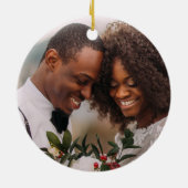 初めてのクリスマスAS MR AND MRS.フォト・フェアリー・ライト セラミックオーナメント (裏面)