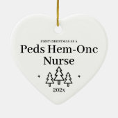 初めてのクリスマスAs Peets Hem Oncナース看護 セラミックオーナメント (裏面)
