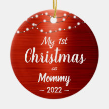 初めてのクリスマスMommy String Lights Name Photo