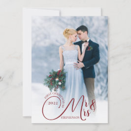 初めてのクリスマスMr.とMrs.2あなたの挨拶の写真 シーズンカード