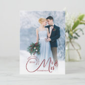 初めてのクリスマスMr.とMrs.2あなたの挨拶の写真 シーズンカード (スタンド正面)