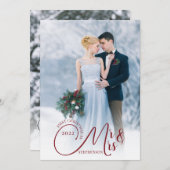 初めてのクリスマスMr.とMrs.2あなたの挨拶の写真 シーズンカード (正面/裏面)