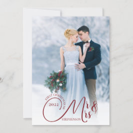 初めてのクリスマスMr.とMrs.2あなたの挨拶の写真 シーズンカード