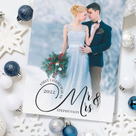 初めてのクリスマスMr.とMrs.2あなたの挨拶の写真 シーズンカード