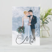 初めてのクリスマスMr.とMrs.2あなたの挨拶の写真 シーズンカード (スタンド正面)