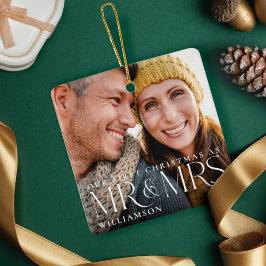 初めてのクリスマスMr. & Mrs. Coule モダン Photo セラミックオーナメント