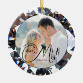 初めてのクリスマスMr.Mrs. Diamond 2写真 セラミックオーナメント (正面)
