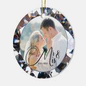 初めてのクリスマスMr.Mrs. Diamond 2写真 セラミックオーナメント (左)