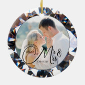初めてのクリスマスMr.Mrs. Diamond 2写真 セラミックオーナメント (裏面)