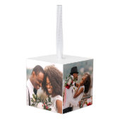 初めてのクリスマスMr. Mrs. Newlyweds 3写真 キューブオーナメント (裏面アングル)