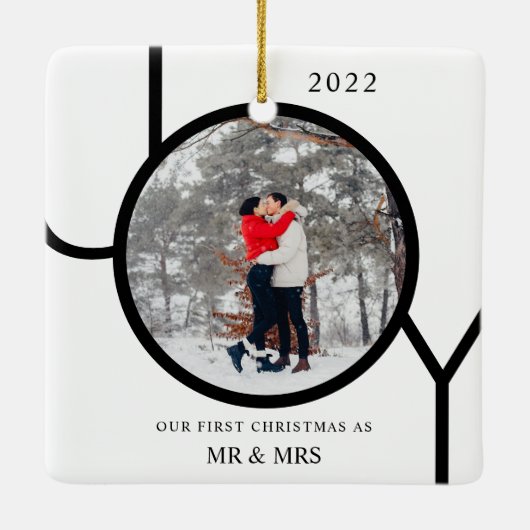 初めてのクリスマスMr. & Mrs. Photo Ceramicオーナメント セラミックオーナメント (裏面)