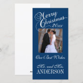 初めてのクリスマスNewlywedsフォトカード シーズンカード (正面/裏面)