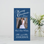 初めてのクリスマスNewlywedsフォトカード シーズンカード (スタンド正面)