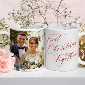 初めてのクリスマスnewlyweds結婚の写真名 コーヒーマグカップ