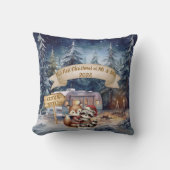 初めてのクリスマスRVカップル新婚オーナメント クッション (正面)