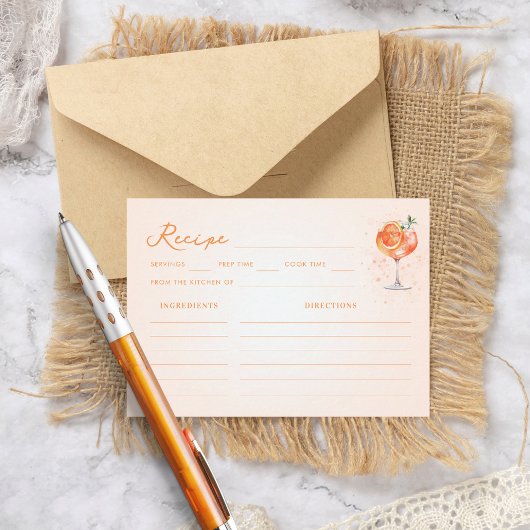 初めてのスプリッツで恋に落ちて レシピをシェアしよう! ブライズシャワー エンクロージャーカード