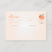 初めてのスプリッツで恋に落ちて レシピをシェアしよう! ブライズシャワー エンクロージャーカード (正面)