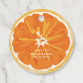 初めてのスプリッツで恋に落ちる夏の ブライダルシャワー フェイバータグ (裏面)