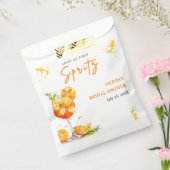 初めてのスプリッツで恋に落ちる オレンジカクテル ブライダルシャワー フェイバーバッグ (封をした状態)