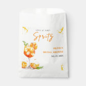 初めてのスプリッツで恋に落ちる オレンジカクテル ブライダルシャワー フェイバーバッグ (正面)