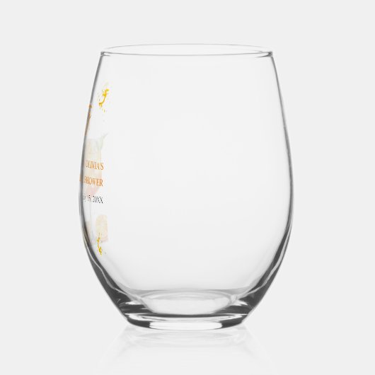 初めてのスプリッツで恋に落ちる オレンジ カクテル ブライダルシャワー ステムなしワイングラス (左)