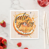 初めてのスプリッツで恋に落ちる ブライダルシャワーパーティー スタンダードランチョンナプキン (インサイチュ)