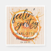 初めてのスプリッツで恋に落ちる ブライダルシャワーパーティー スタンダードランチョンナプキン (正面)