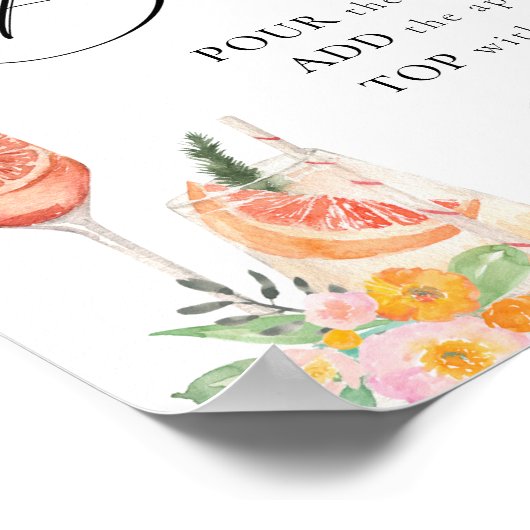 初めてのスプリッツで恋に落ちる ブライトカクテルバー ポスター (角)