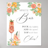 初めてのスプリッツで恋に落ちる ブライトカクテルバー ポスター (正面)