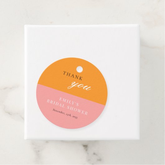 初めてのスプリッツで恋に落ちる モダン ブライダルシャワー フェイバータグ (インサイチュ)