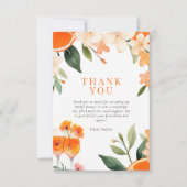 初めてのスプリッツで恋に落ちる モダン ブライダル シャワー サンキューカード (正面)