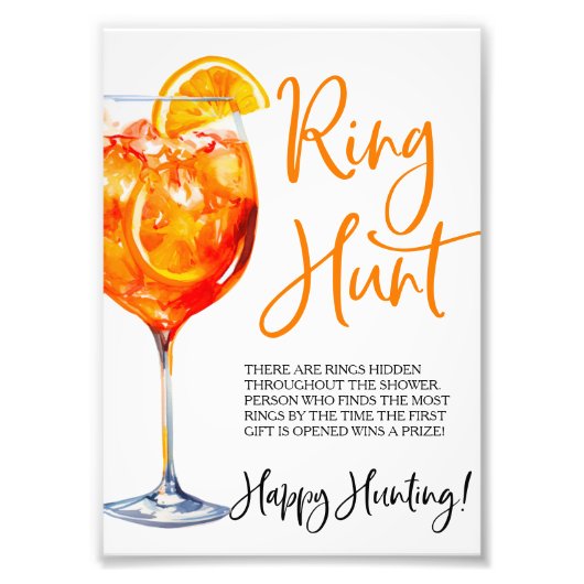 初めてのスプリッツで恋に落ちる リングゲーム リングハントゲーム フォトプリント            (正面)