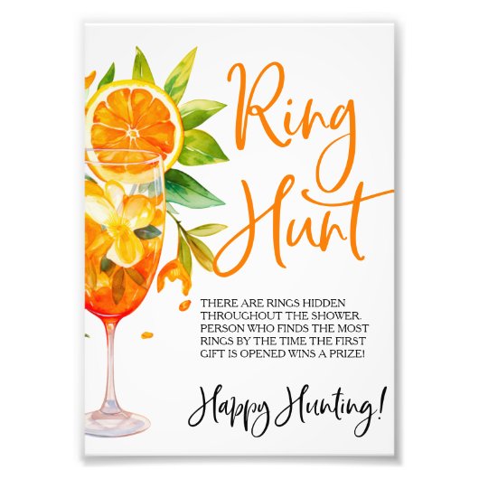 初めてのスプリッツで恋に落ちる リングゲーム リングハントゲーム フォトプリント            (正面)