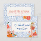 初めてのスプリッツで恋に落ちる 地中海挙式 ブライズシャワー サンキューカード (正面/裏面)
