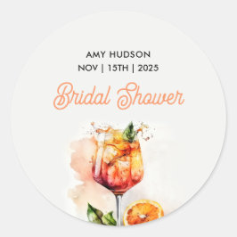 初めてのスプリッツで恋に落ちる 花嫁のシャワー ラウンドシール